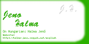 jeno halma business card